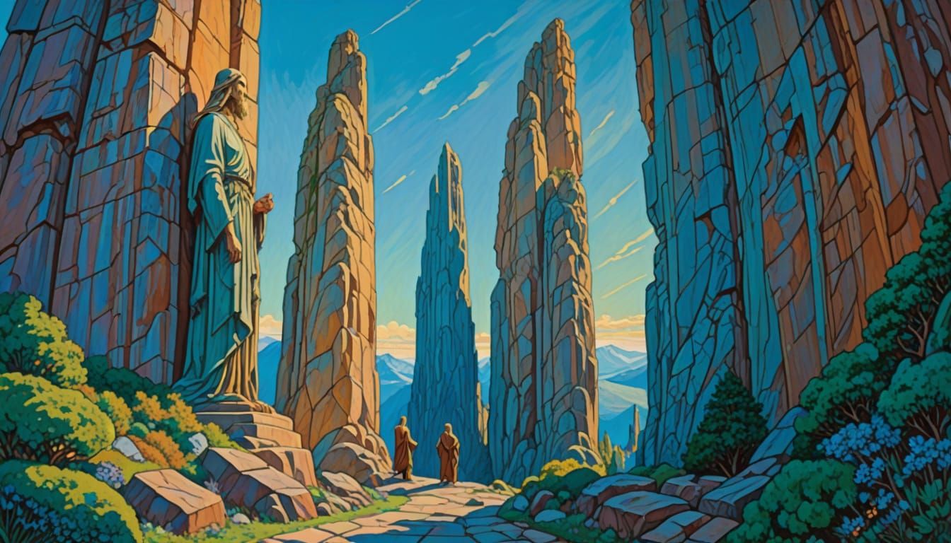 Epic Monolithic Statues of the Gates of Argonath