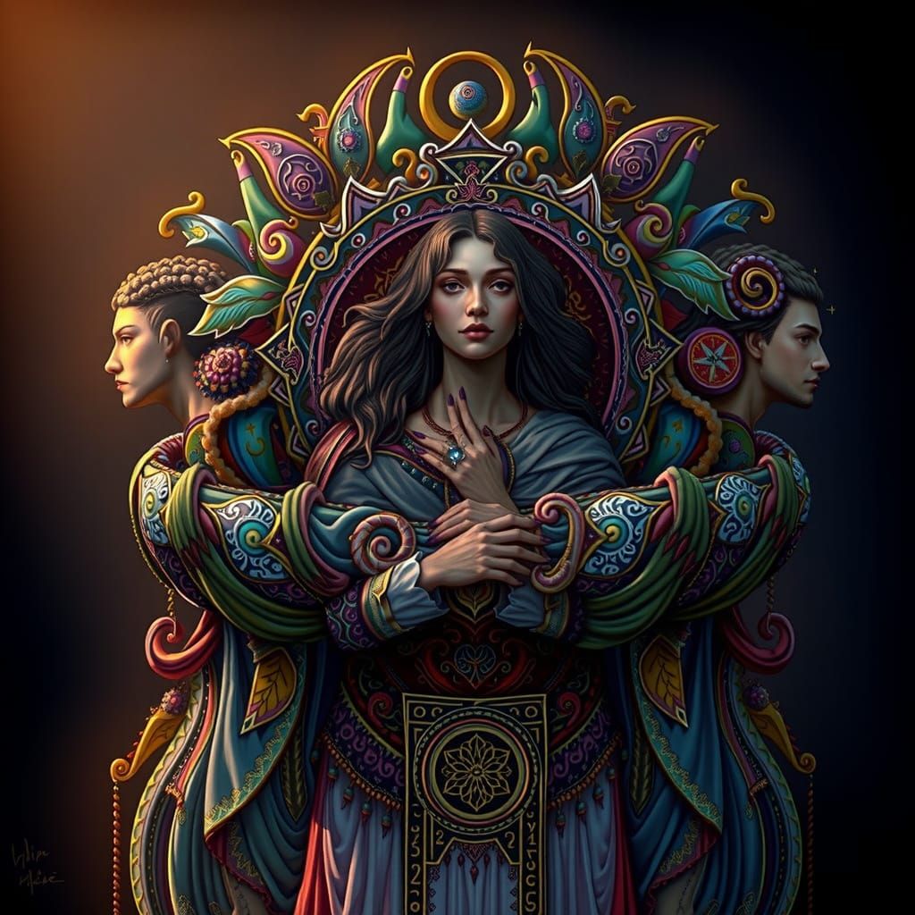 Masterpiece Painting of Beauty and Truth