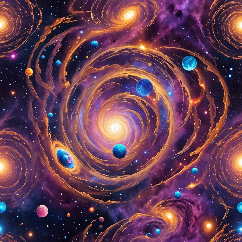 Miniature Fantasy World Amidst Endless Stars