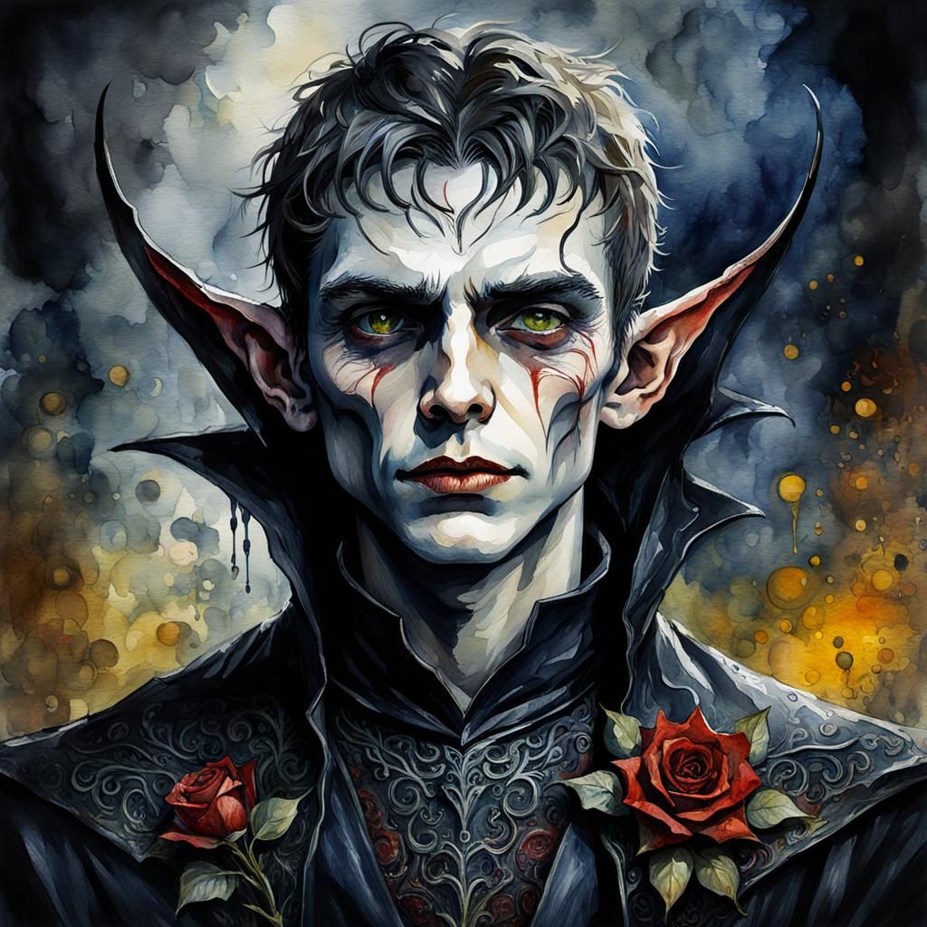 Watercolor vampire