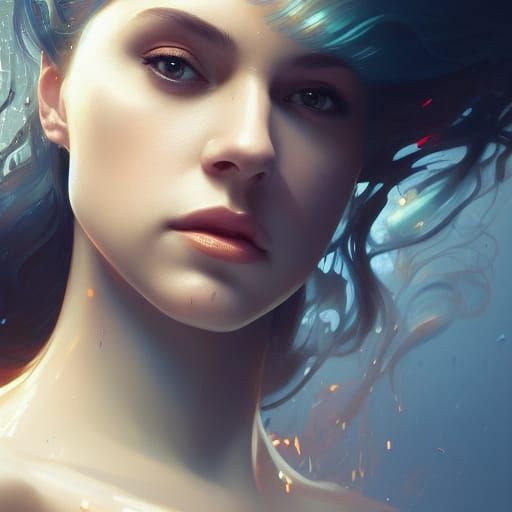 Alluring Queen Portrait in Hyperdetailed Digital Art