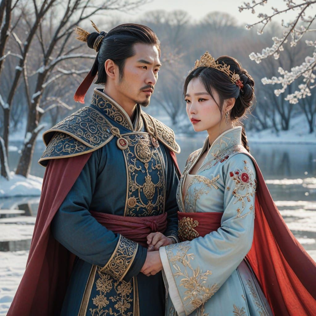 Serene Beauty Meets Warlike Resolve in Winter Wonderland