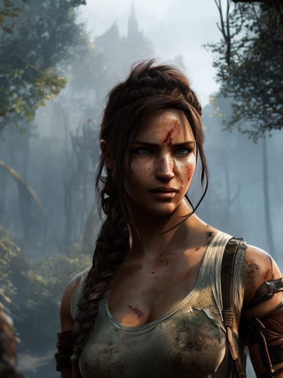 Post-Apocalyptic Disney-Style Female Nathan Drake Portrait