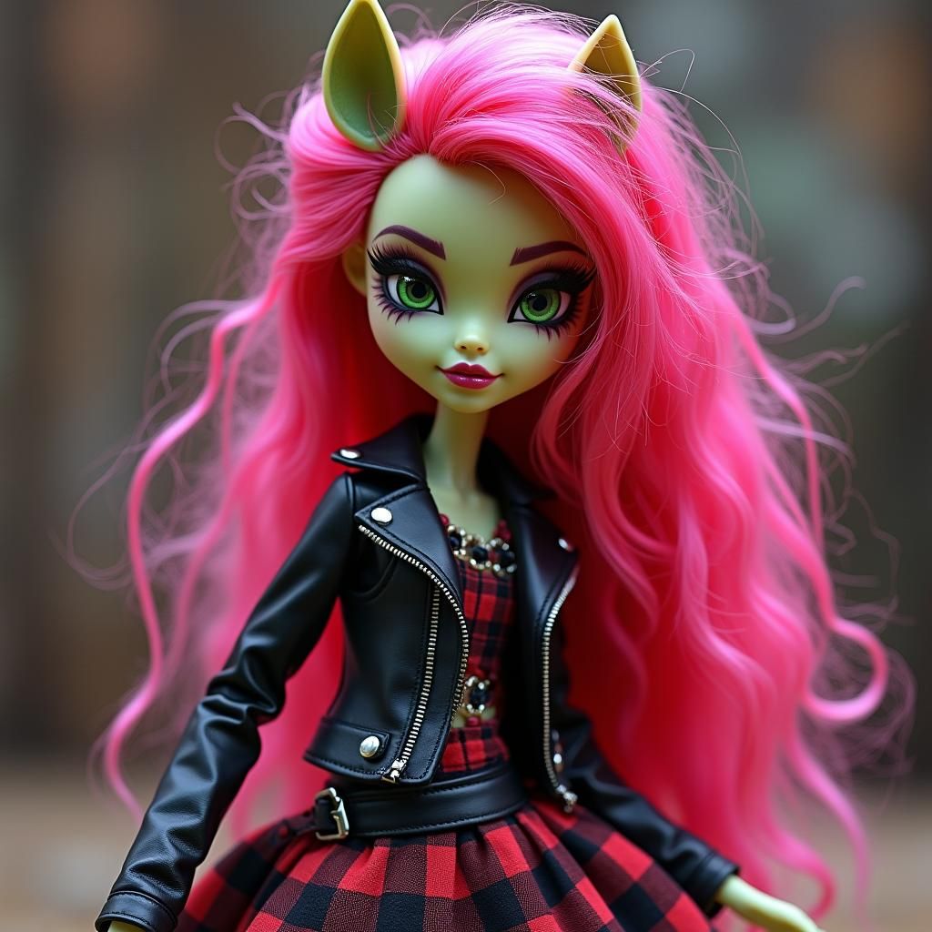 Applejack as Monster High Doll in Gothic Style