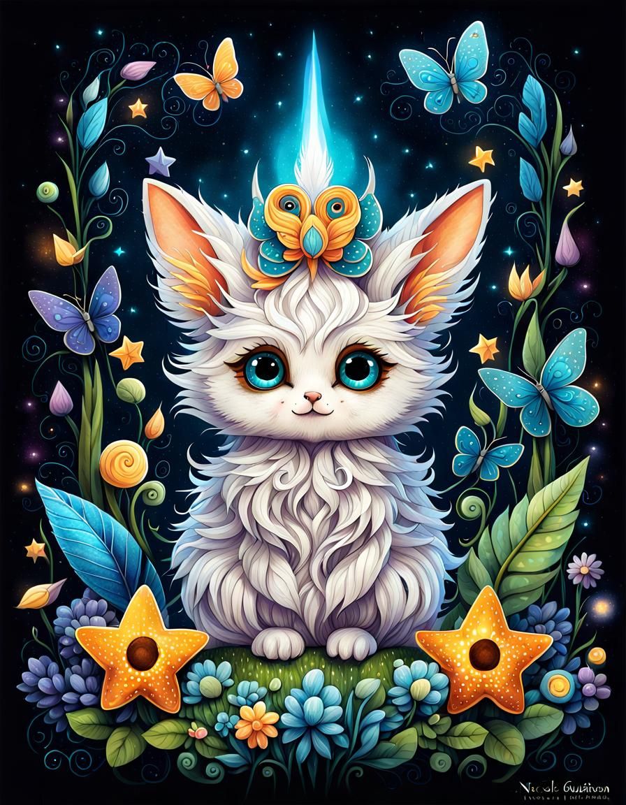 Magical Micro World with Cute Character in Storybook Style