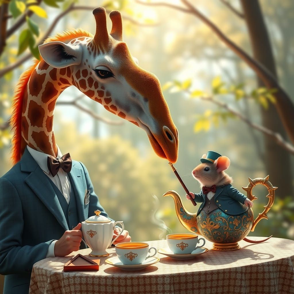 Elegant Whimsy in a Sunlit Clearing