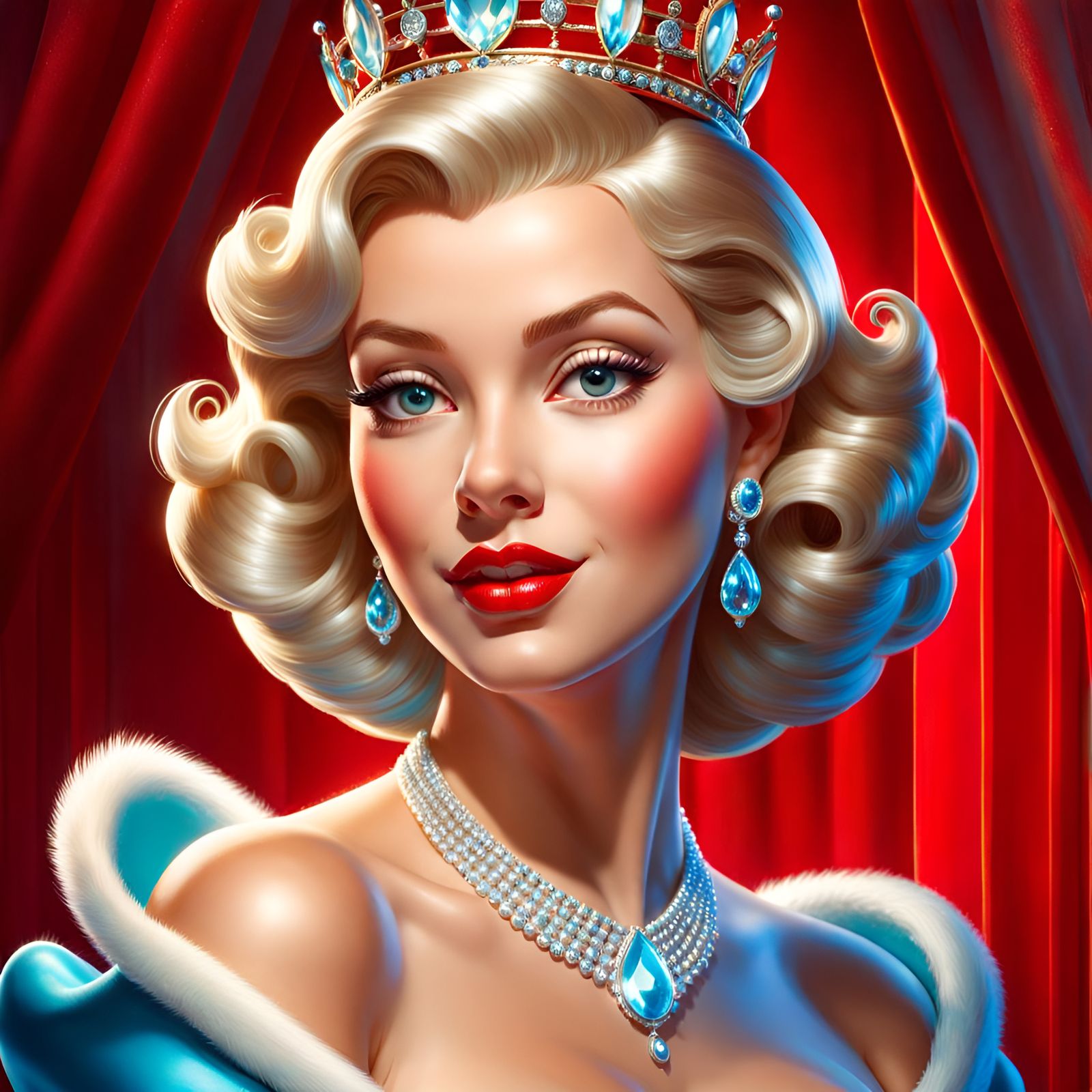 Gorgeous Queen in Hyper-Detailed 3D Render