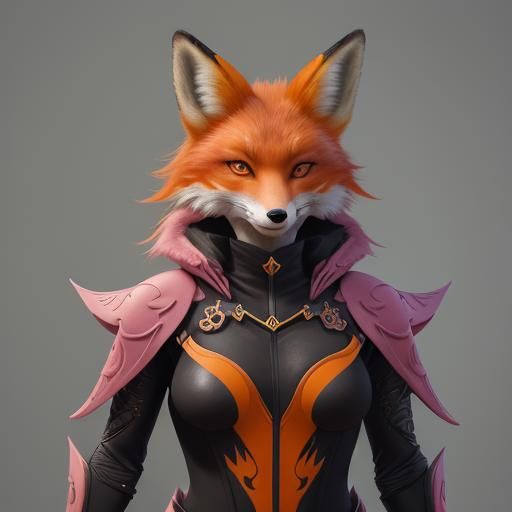 Fox Ninja in Detailed Matte Painting Style