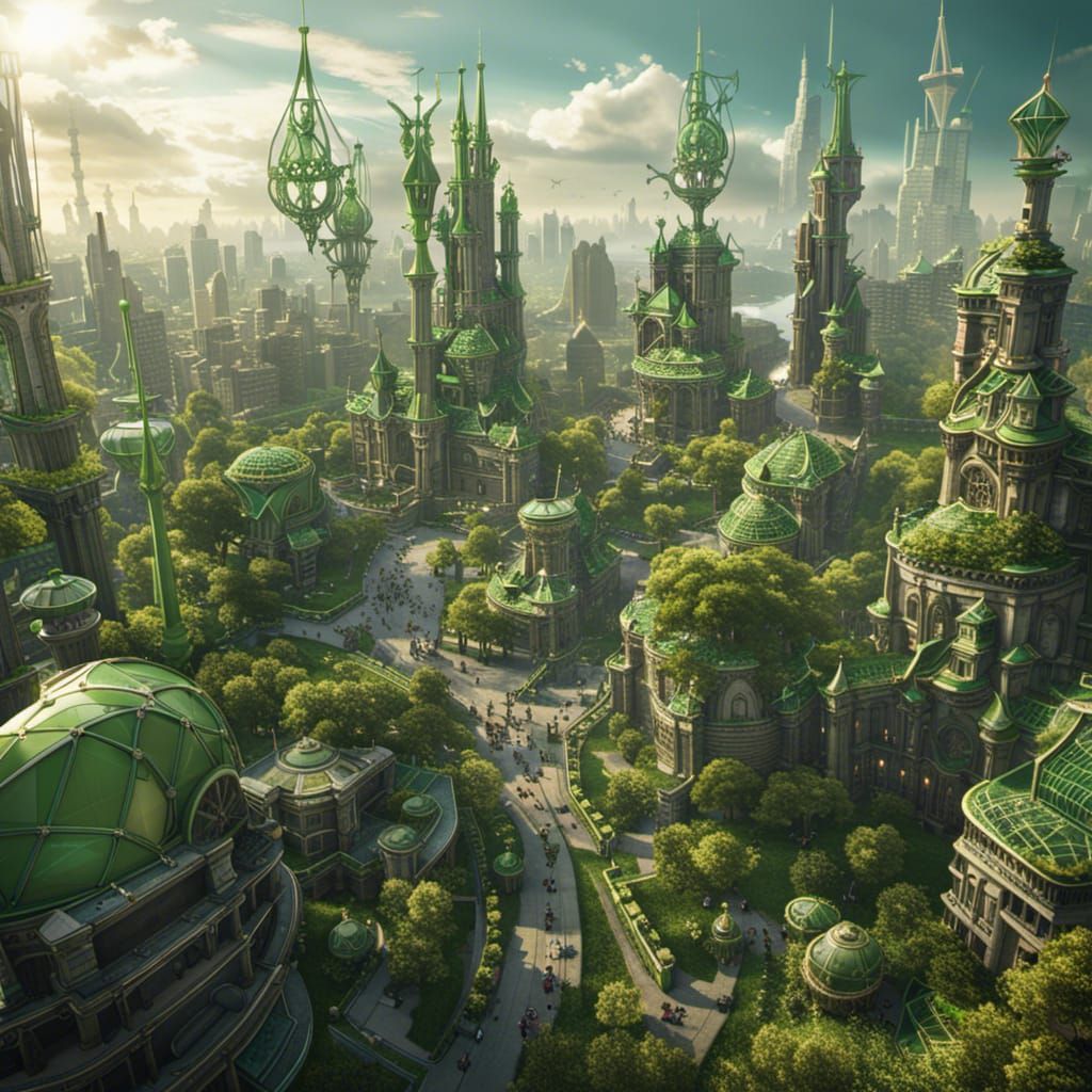 Green City: A Sustainable Fantasy Concept Art