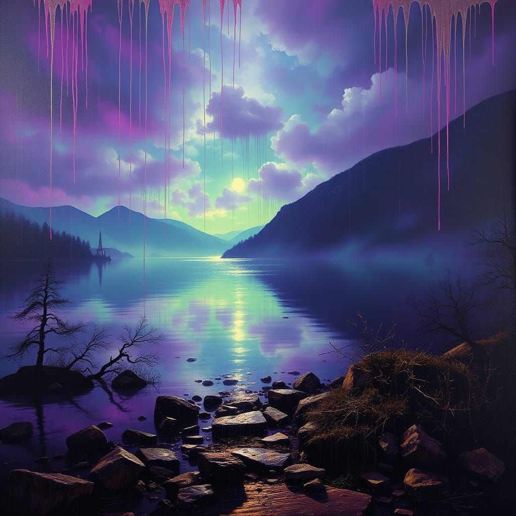 Loch Lomond in Neovictorian Spraypaint Style