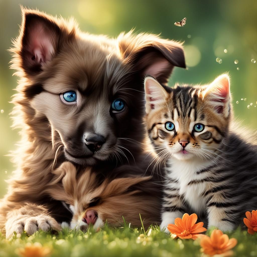 Cute Puppy and Kitten: A Heartwarming Bond