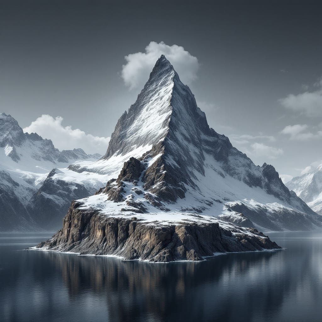 Majestic Mountain Landscape with Glaciers in 8k Resolution