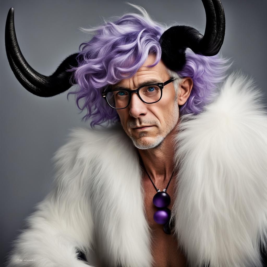 Nerdy Satyr Portrait in Professional Studio Lighting