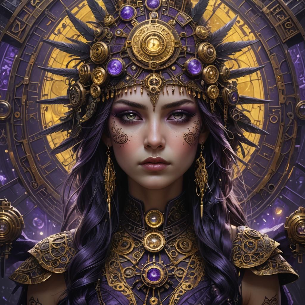 Mystic Woman Portrait in Dark Fantasy Style