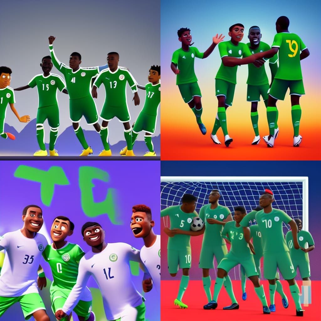 Nigeria Soccer Team Celebrates Goal in 3D Style