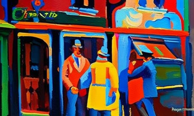 Volunteers in Dublin, Ireland: Neo-Impressionist Oil Paintin...