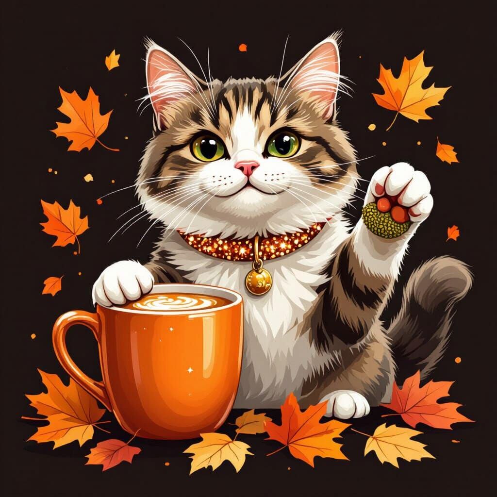 Smug Cat Refuses Pumpkin Spice Latte