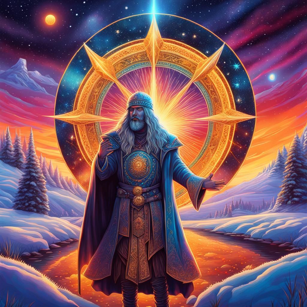 Heavy Metal Musician Begging: Astral Cosmic Illustration