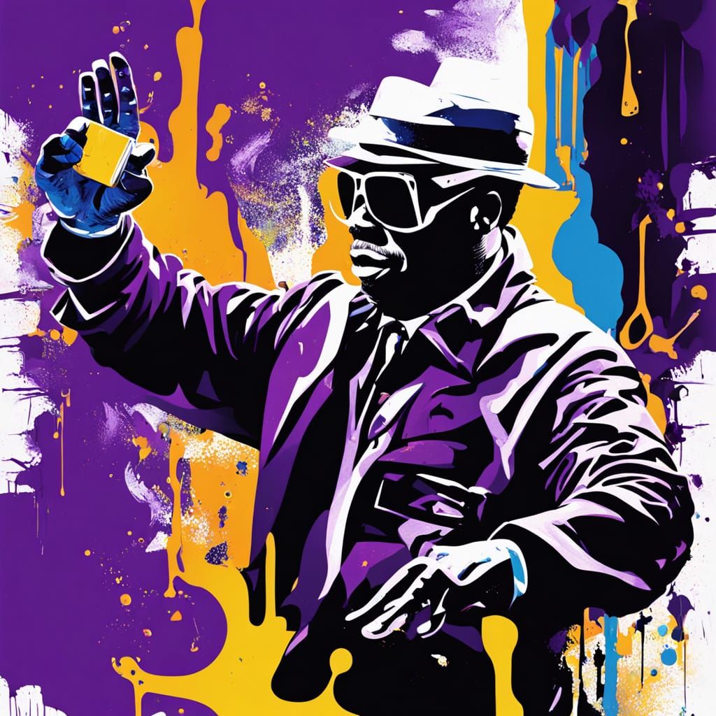 Karateka Beneath a Glowing Tree: Graffiti Art