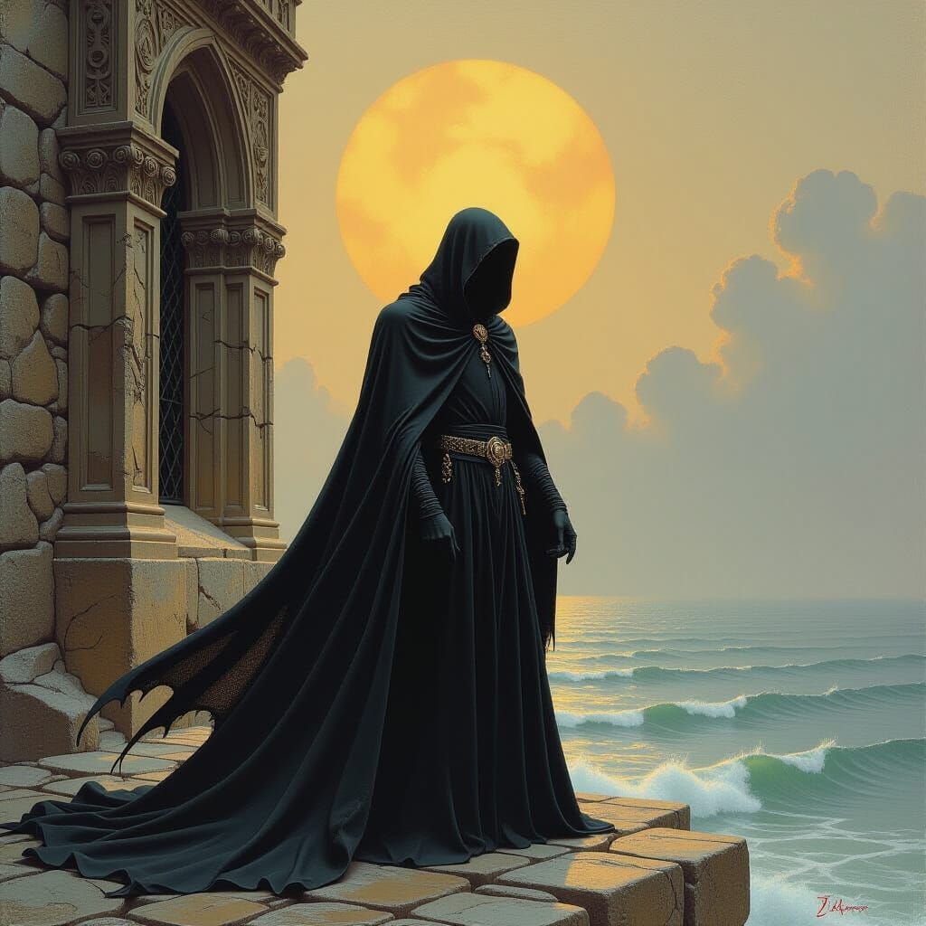 Vampire Wizard Art in Dark Fantasy Style