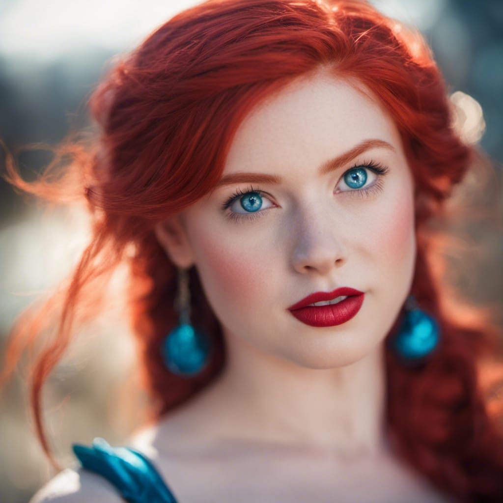 Realistic Ariel, the Little Mermaid: Professional Photograph...