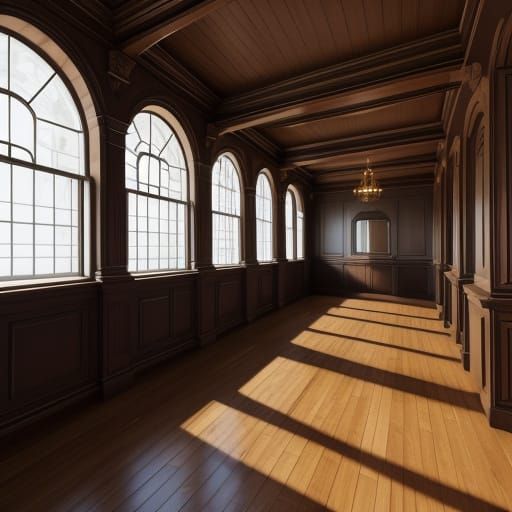 Retro-Futuristic Interior in a Cyberpunk Environment