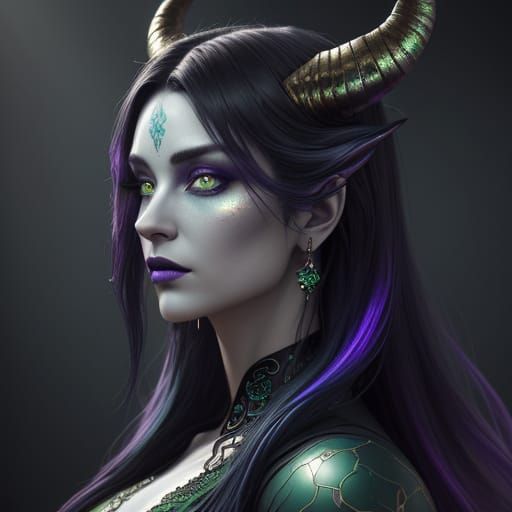 Hyperrealistic Digital Portrait with Intricately Detailed Me...