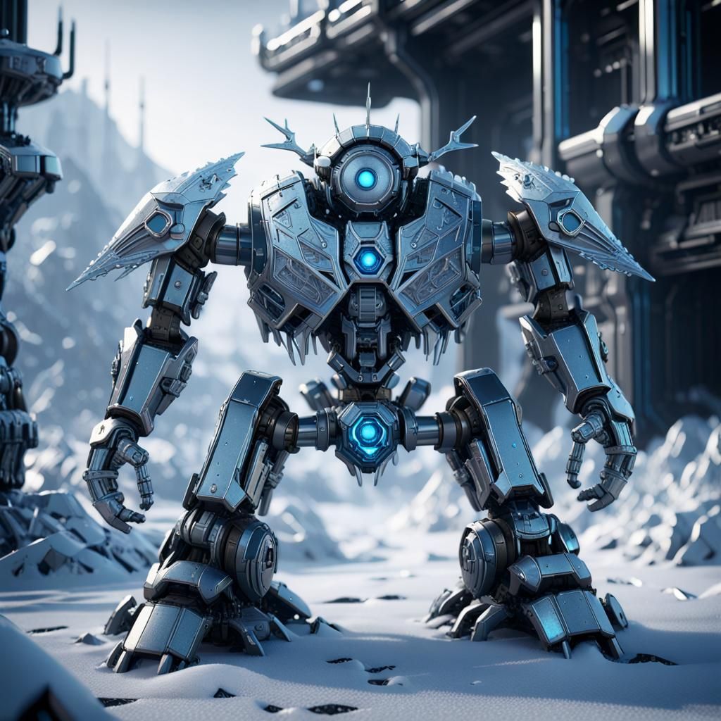 Futuristic Jack Frost with Intricate Mech Details