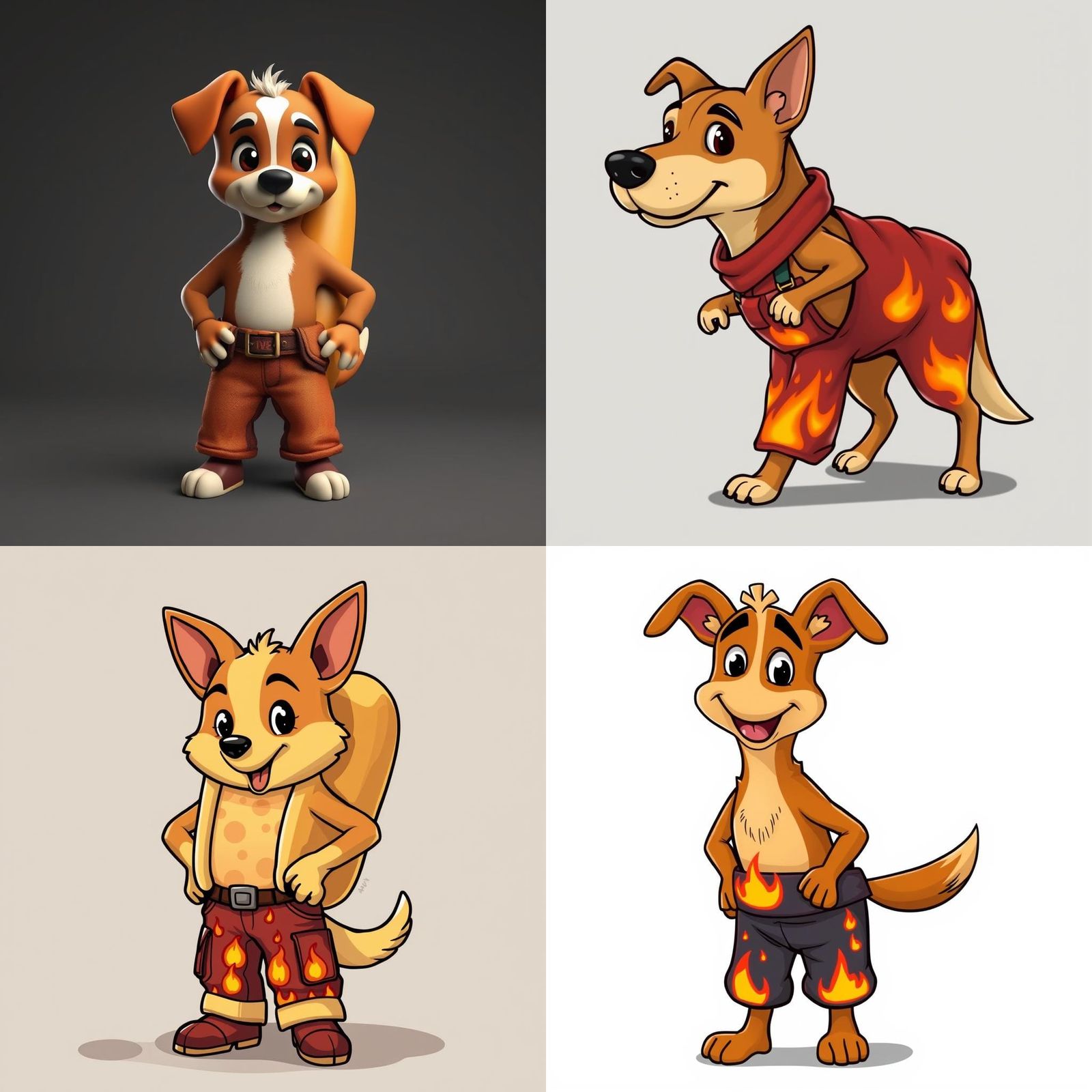 2 puns 3rd-QUAD: A *Hot Dog* with *Pants on Fire*