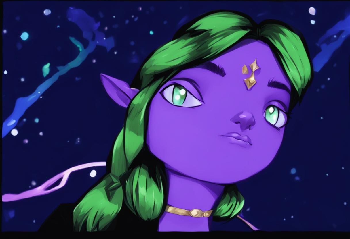 Enigmatic Femboi Elf in Fantasy Style