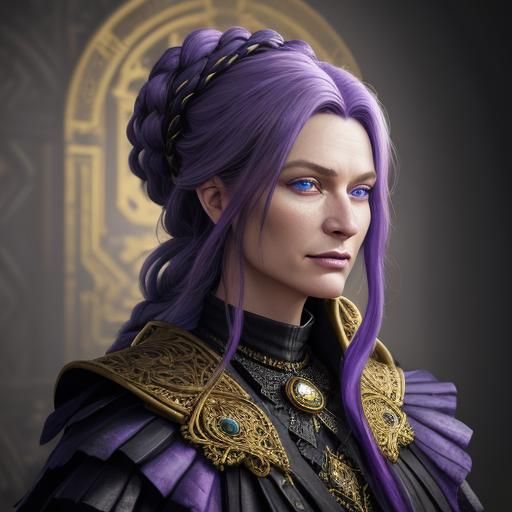 Fantasy Portrait of Woman Sewing a Top Hat