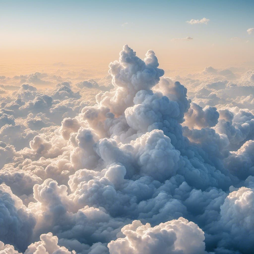 white fluffy clouds that look like sleeping baby dragons <lo...