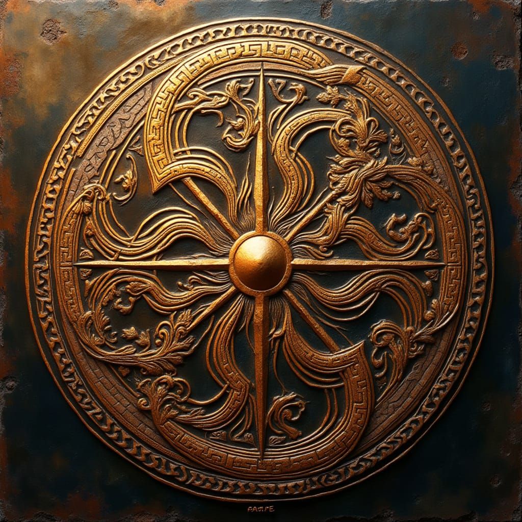 Epic Celtic-Greek Fusion Art in Bronze and Gold