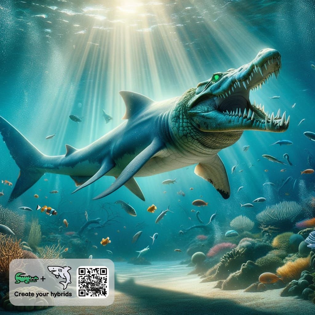 Shark Crocodile Hybrid Creature