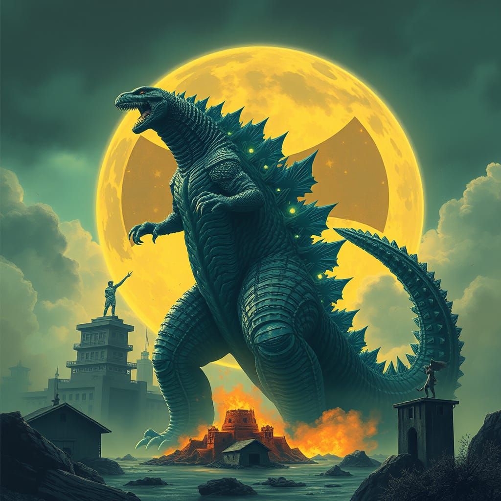 Nuclear Godzilla Art