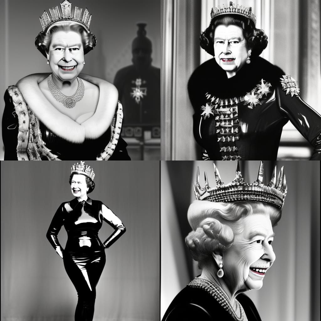 Queen Elizabeth II in Latex: A Provocative Portrait