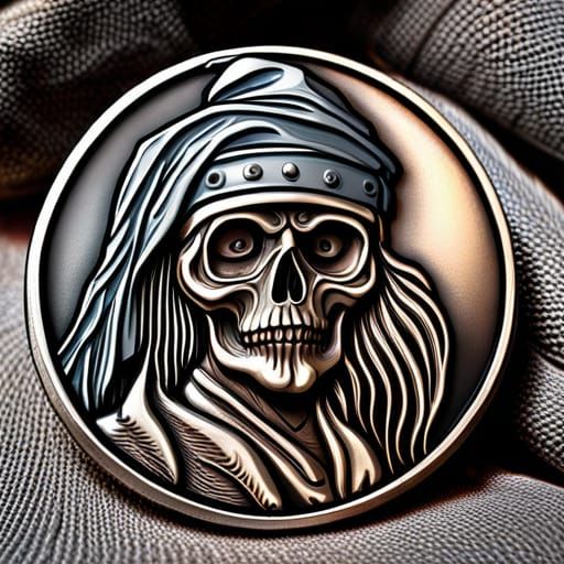 The hobo nickel grim reaper is a sculptural art form