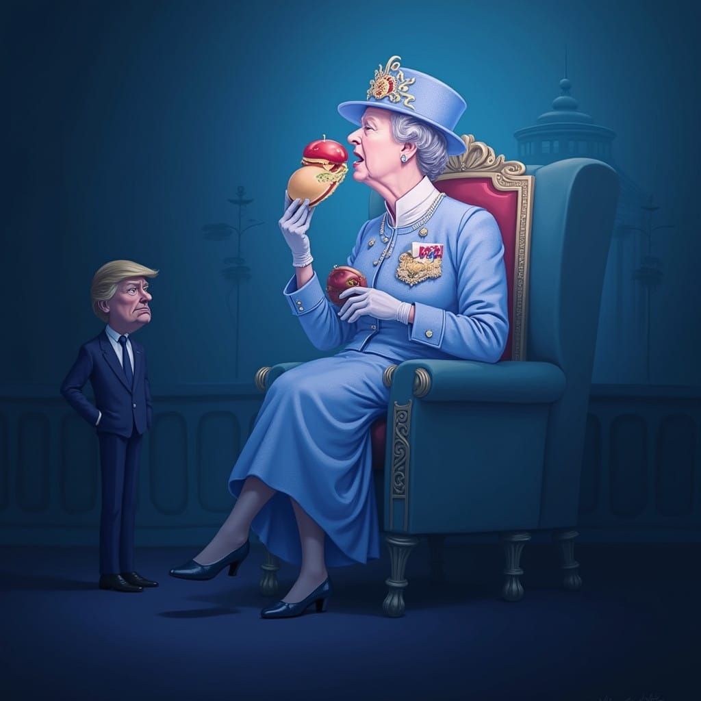 Queen Elizabeth III Takes a Bite of the Big Mac in Royally S...