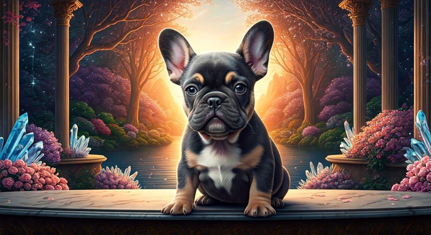 French Bulldog Puppy Portrait in Hyperrealistic Detail