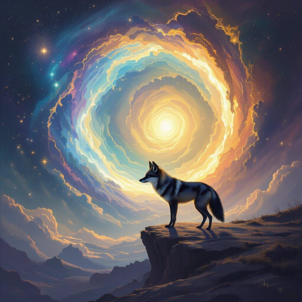 Jackal Pauses at Cosmic Portal's Edge