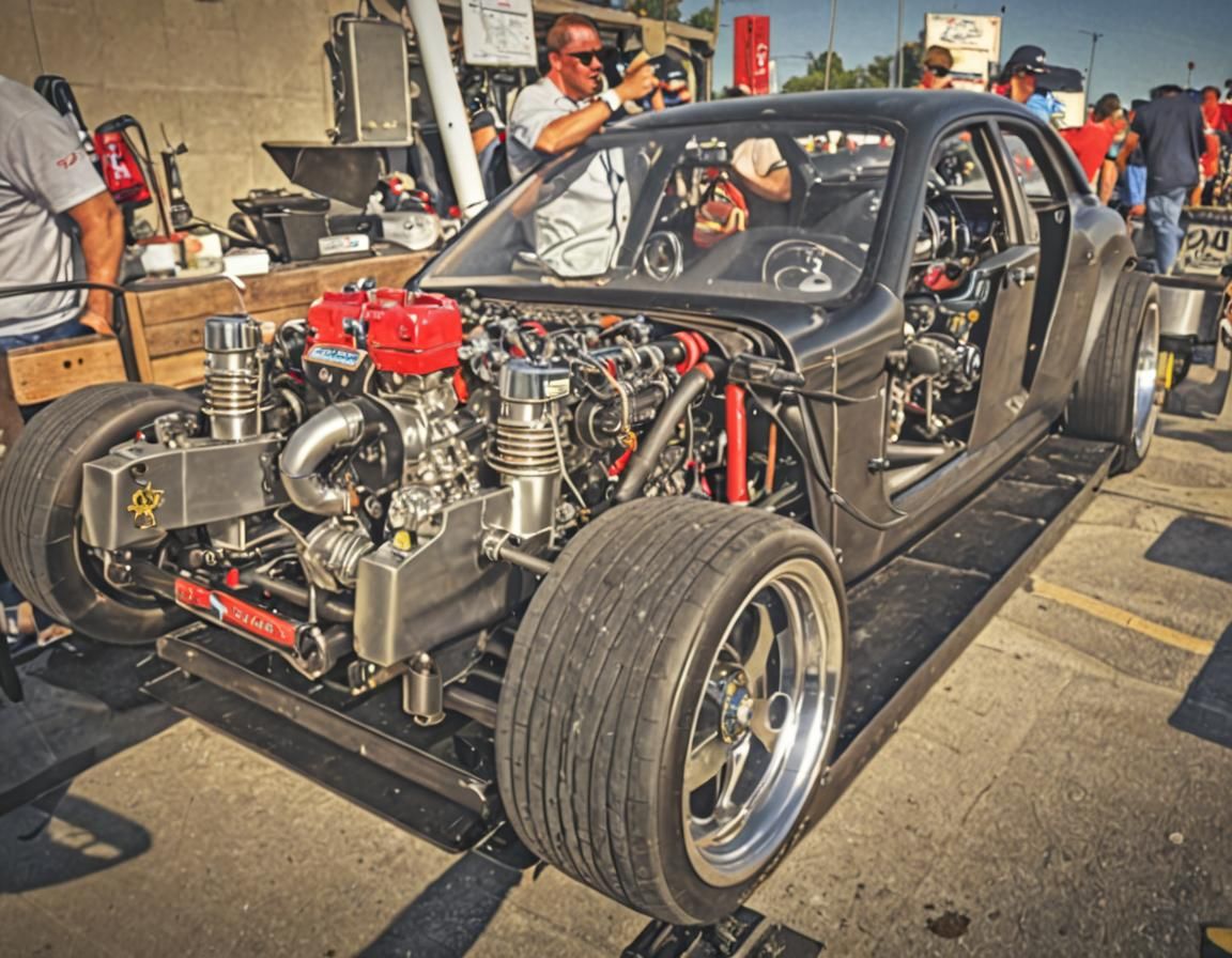 Twin Turbo Hot Rod Car