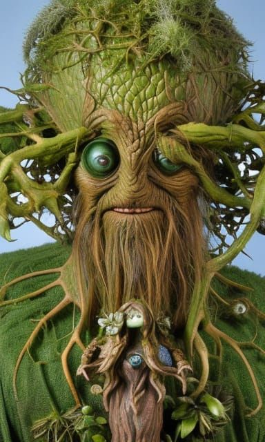 Anthropomorphic Treant in a Surreal Style