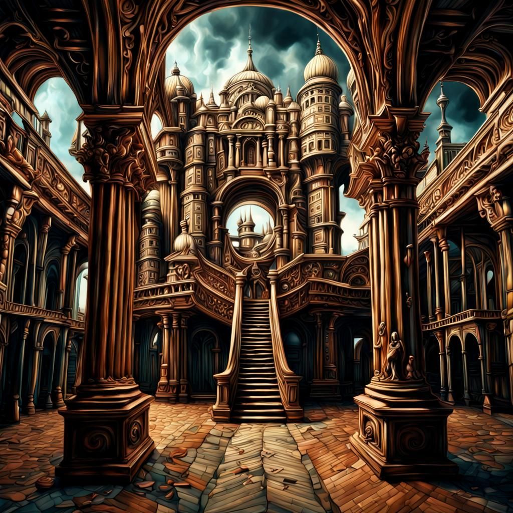 Surrealist Impossible Architecture in HDR