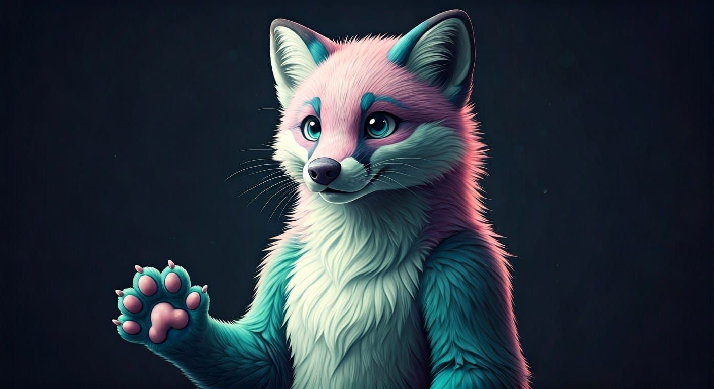 Anthropomorphic Furry Hybrid: Fox, Otter, and Badger