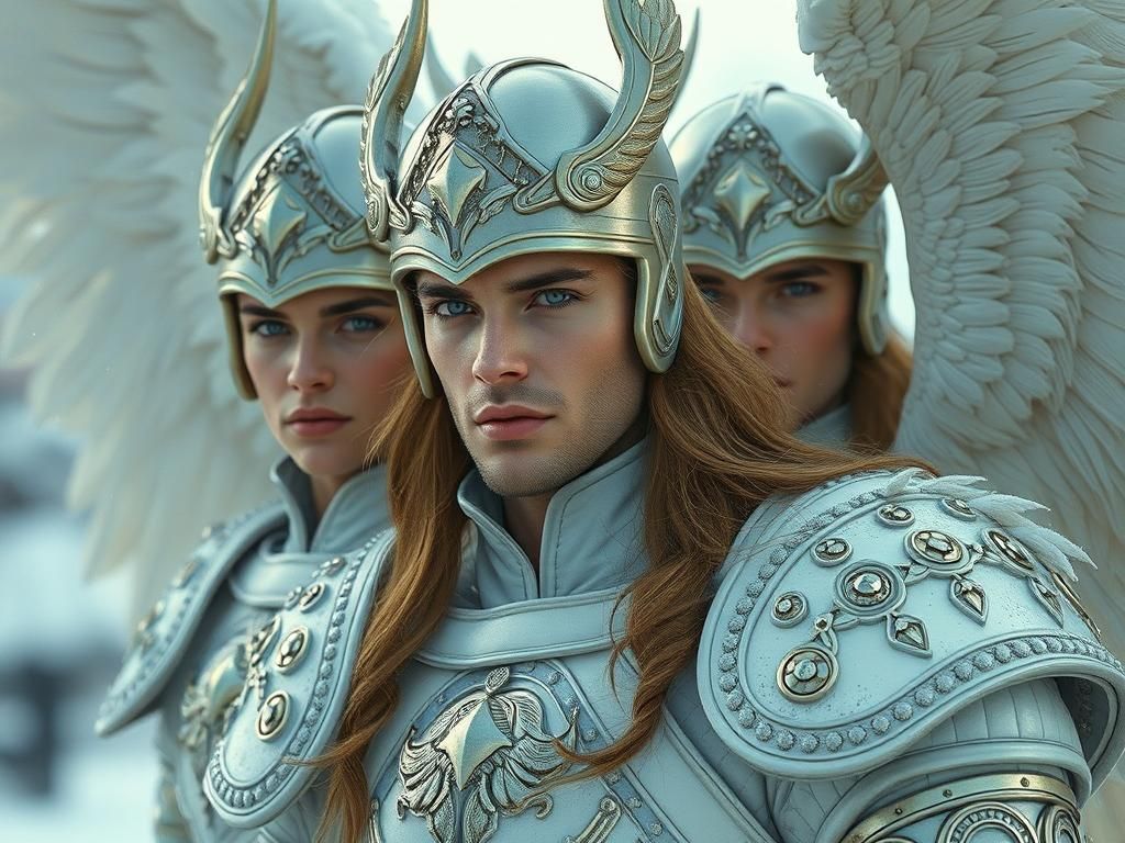 Angelic Scandinavian Supermodels in White Haute Couture