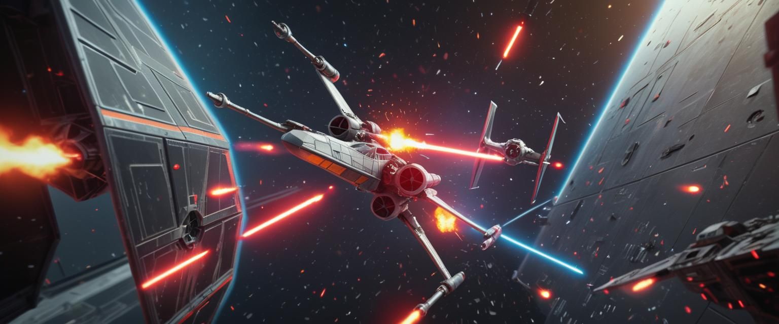 Star Wars: TIE Fighter vs. X-Wing in Space