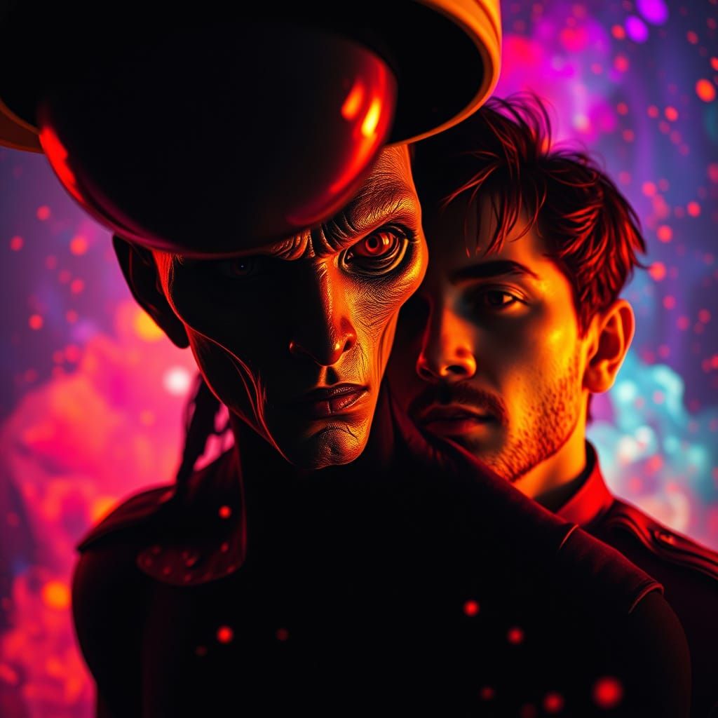 Ethereal Duality in a Hyperrealistic Portrait