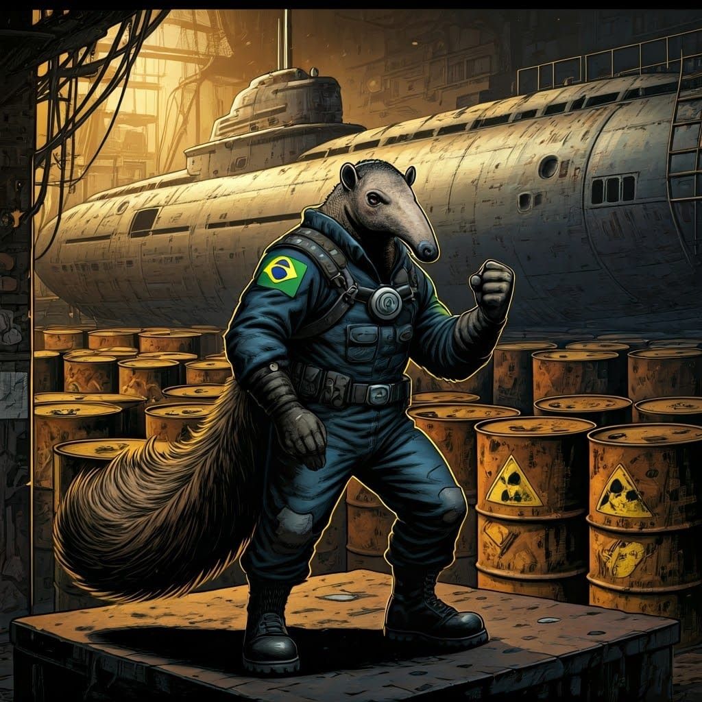 Anteater Bad Boy in Dystopian Radioactive Warehouse