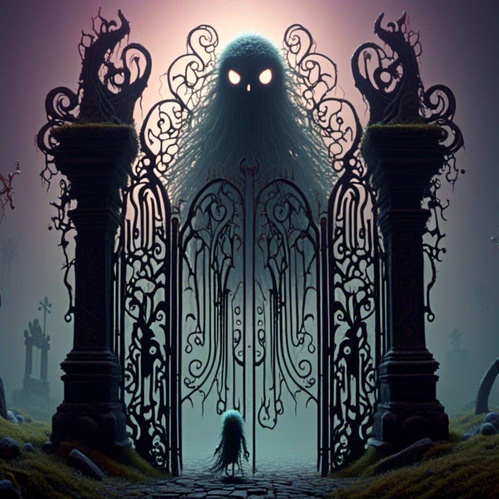 Jack Skellington at Cemetery Gates