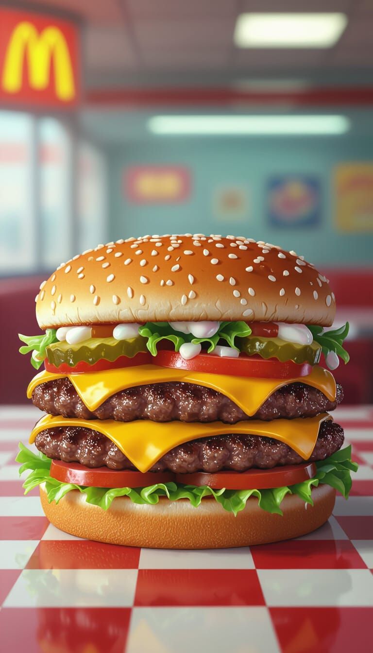 Big Mac in Retro-Futuristic 1970s Style